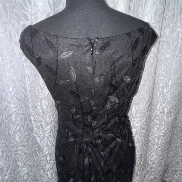 Black Sequin Mermaid Gown Size 7 Medium Stretchy Lightweight Formal Dress - Picture 7 of 12
